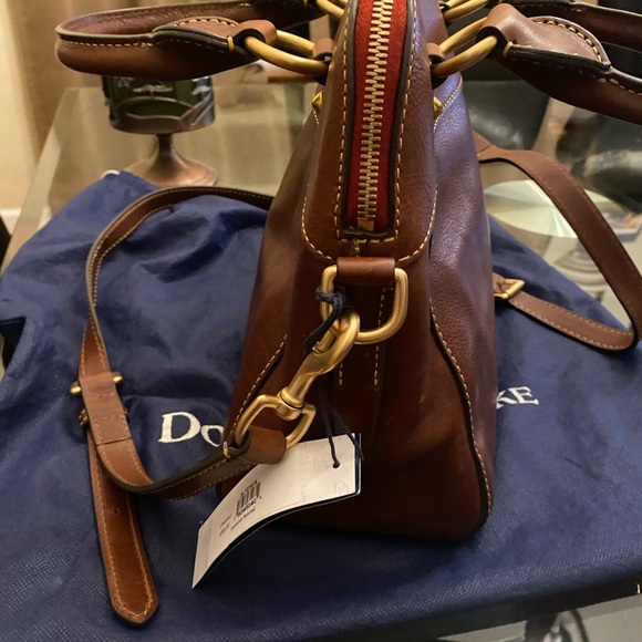 Dooney & Bourke Cameron Satchel in Chestnut. Approx measurements L12’ W5’ H9.5’. - Picture 7 of 9